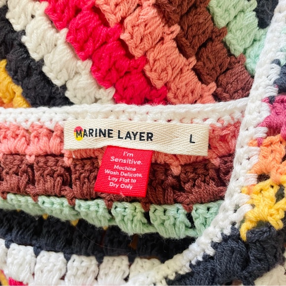 Marine Layer Fiona Rainbow Multicolor Crochet Tank Dress - Picture 8 of 8